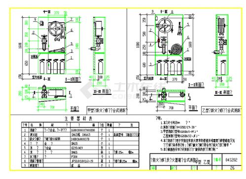 室内消防栓箱原版cad文件